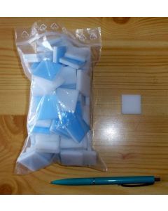 Acrylic squares 1 x 1 x 0.25 inch, white, box of 100.