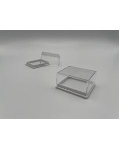 Thumbnail Box, Acrylic Box, T4L; white, 1 1/2 x 1 2/5 x 3/4 inch (41 x 35 x 21 mm); 100 pcs