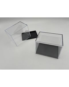 Small Cabinet Box, Acrylic Box, T8E; black, 3 x 2 x 2 1/2 inch (81 x 56 x 62 mm); 5 pcs