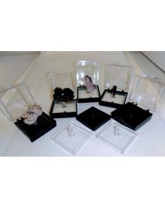 Perky Perches, Black, 1.2 inch black square with a stem, 100 pcs