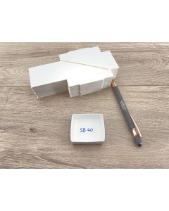 Specimen FoldUp Boxes SB 40; 2 x 1 4/5 x 4/5 inch (50 x 46 x 20 mm); 100 pcs, fit 40 per flat