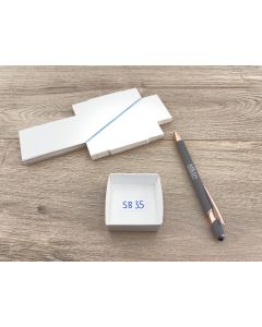 Specimen FoldUp Boxes SB 35; 2 x 2 x 1 inch (51 x 51 x 25 mm); 3,500 pcs, fit 35 per flat. This is an original full carton.