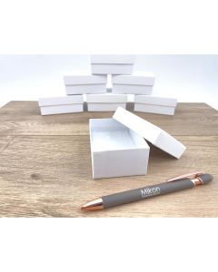 Specimen Boxes with lids; with white cotton insert; CFB 18 (mineral boxes) 36 pcs, 18 per flat, 2 flats
