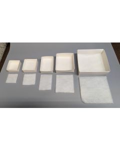 Cotton Inlays. Precut, mixed-size lot; 4 x 20 flats 12mm thick.