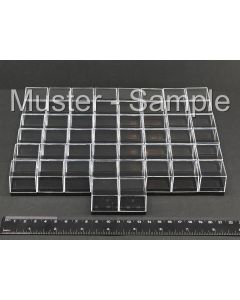 Micromount Box (flush); New!; black, 1 3/4 x 1 3/4 x 1 3/4 inch (27 x 27 x 26 mm); 50 pieces