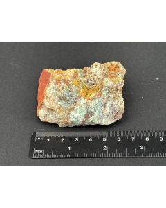 Lanarkite, Wulfenite, Chrysocolla xls; C+B Mine, AZ, USA; Scab; unique piece