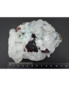 Heulandite, Apophyllite xls; Jalgaon, India; Gerd Tremmel collection; Cab; unique piece
