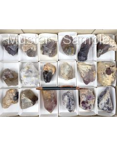 Amethyst xls, Quartz xls; medium sized; Namibia; 1 flat