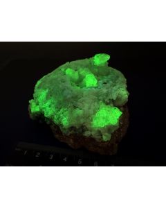 Hyalite, UV-active (shortwave); Zacatecas, Mexico; Scab; unique piece
