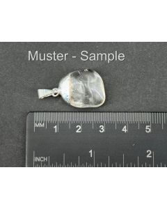 Rock Crystal Tumbled Stone Pendant; Sterling Silver Setting; 1 Piece