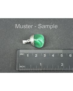 Aventurine Tumbled Stone Pendant; Sterling Silver Setting; 1 Piece