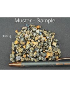 Corundum X; sapphire, blue-yellow, small, Madagascar; 100 g
