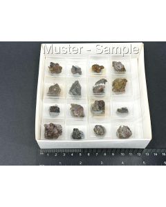 Topaz, Pseudobrookite etc. xls; Üdersdorf, Eifel, Germany; 16 micromounts; 1 lot