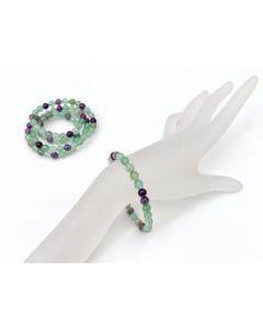 Bracelet, fluorite, 6 mm spheres; 1 piece