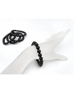 Bracelet, onyx, 8 mm spheres; 1 piece