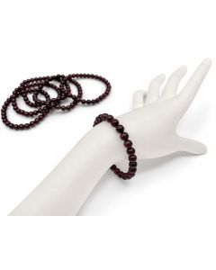 Bracelet, garnet, 6 mm spheres; 1 piece