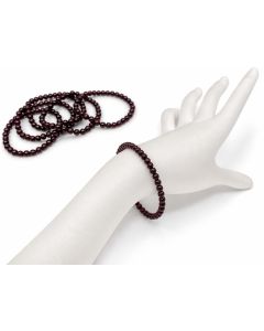 Bracelet, garnet, 4 mm spheres; 1 piece