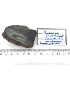 Uraninite - polished piece; 347 mine, Schneckenstein, Sachsen, Germany; Min; unique piece