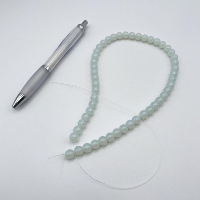Bead string with opalite, 8 mm spheres, 1 piece