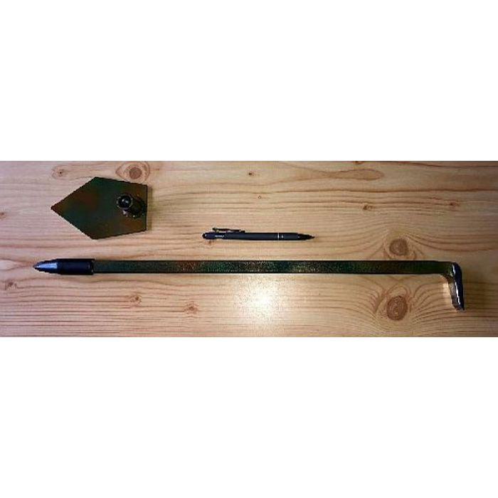 Strahlers tools set for mining pockets: bar, chisle, pick, elongated arm,  different points/tips