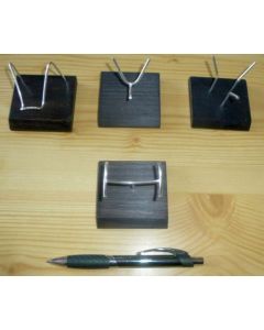 Wooden stand with bending display made of real silver! ("U"-shape)