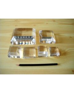 Acrylic bases, fully polished, 1.5 x 1.5 x .5", pack of 10 pcs. (BV1.5Hx10)