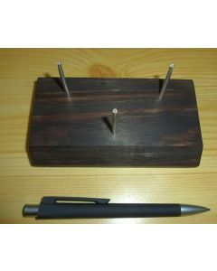 Wooden stand with bending display made of real silver! Large (3 prong)