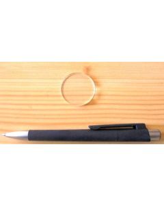 acrylic squares 3.5 cm, round, clear, 10 pieces