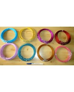 Metal strap (necklace type) dark pink with screw lock 10 pieces