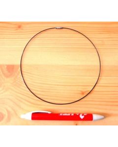 Metal strap (necklace type) black with screw lock 10 pieces