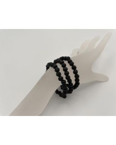 Bracelet, lava spheres, 6 mm spheres, 1 piece