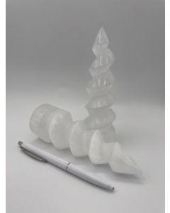 Selenit Spiralsäule, 16 cm, 1 Stück