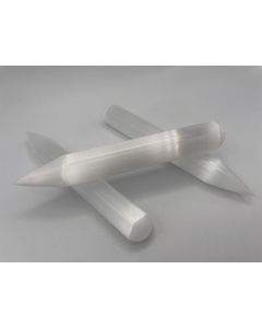 Selenite massage stick, round/pointed, 15 cm, 1 piece