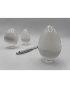 Selenite egg, white, 1 piece