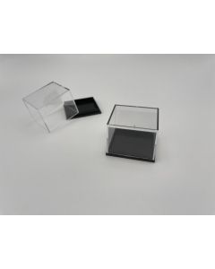 Thumbnail Box, Acrylic Box, T4H; black, 1 1/2 x 1 2/5 x 1 1/4 inch (41 x 35 x 32 mm); 500 pcs