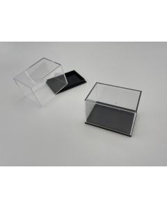 Miniature Box, Acrylic Box, T6H; black, 2 1/4 x 1 3/5 x 1 1/2 inch (59 x 41 x 39 mm); 10 pcs