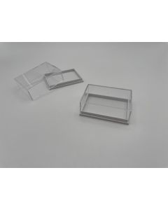 Miniature Box, Acrylic Box, T6L; white, 2 1/4 x 1 3/5 x 4/5 inch (59 x 41 x 21 mm); full case with 1,000 pcs
