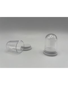 Domed Box; white, small, 1 1/4 x 1 3/4 inch (31 x 44 mm); 10 pcs