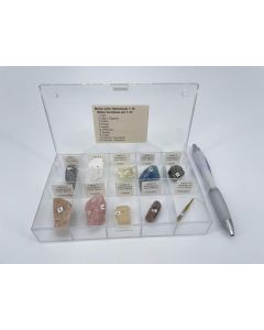 Mohs hardness set; in a display box, 1-10; 1 piece