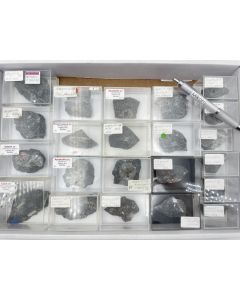 Aris, Windhoek, Namibia; small collection of well identified specimen; 1 lot of 22 specimen, large flat