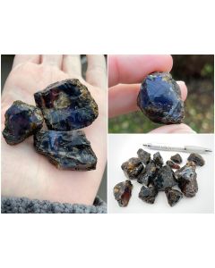 Amber, "blue"; Very rare! Sumatra, Indonesia; 100 g