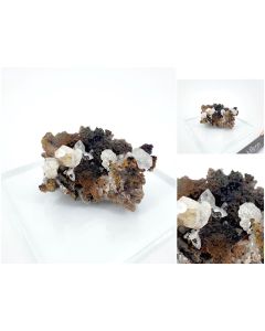 Cerussite xls, Duftite xls; Tsumeb Mine, Otavi Mountains, Namibia, Ilse Baer Collection; Scab