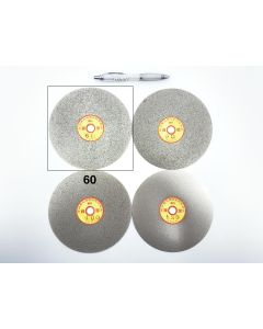 Diamond lap; 8" (20 cm), grain 60, approx. 1/20" (1.2 mm) thickness, 1/2" (12.7 mm) mount; 1 piece