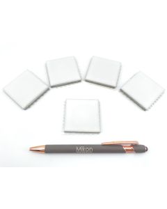 Line panel - streak plate; white, for mineral identification; 1 piece