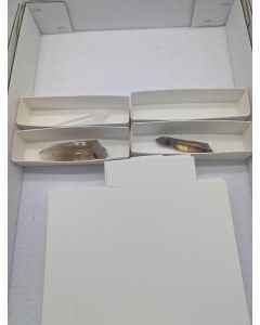 Specimen Fold Up Boxes SB 20;5.25 x 1.2  x 1.2 inch (130 x 30 x 35 mm); 100 pcs, fit 20 per flat