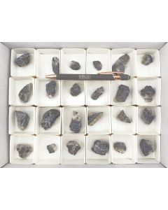 Silver minerals, pyrargyrite xx, dyscrasite, argyrodite xx, canfieldite xx; Colquechaca, Bolivia; 1 half size flat, Unique