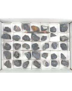 Silver minerals, pyrargyrite xx, dyscrasite, argyrodite xx, canfieldite xx; Colquechaca, Bolivia; 1 flat, Unique