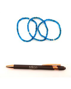 Bracelet, apatite + silver, 2-3 mm spheres, 1 piece