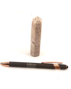 coral jasper; obelisk-shaped, polished; Indonesia; 1 piece