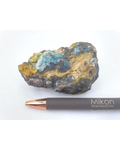 Schwartzenbergite xls, Galena xls; Mina Beatrix, Sierra Cody, Chile; Gerd Tremmel collection; Scab 